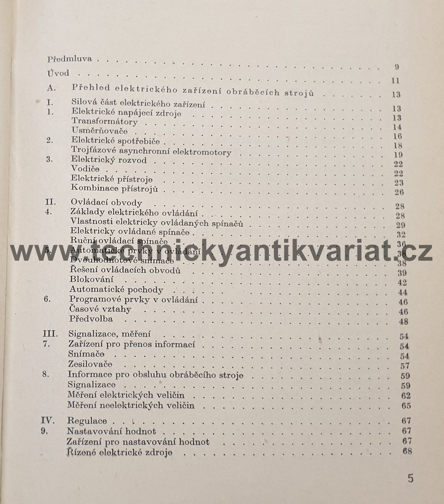 Údržba elektrického zařízení obráběcích strojů - Černý, Vrba (1968)