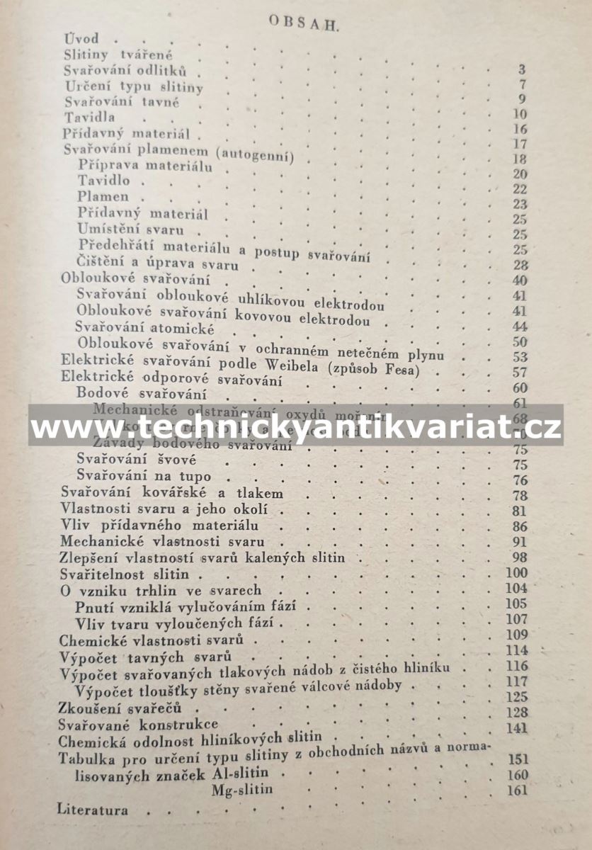 Svařování lehkých kovů a jejich slitin - M. Brzobohatý (1949)