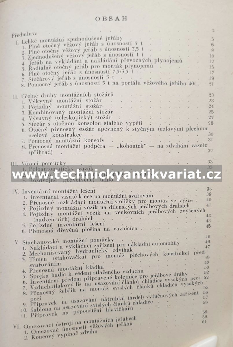 Lehké jeřáby a účelné pomůcky pro montáž ocelových konstrukcí - K.J. Jemelin (1953)