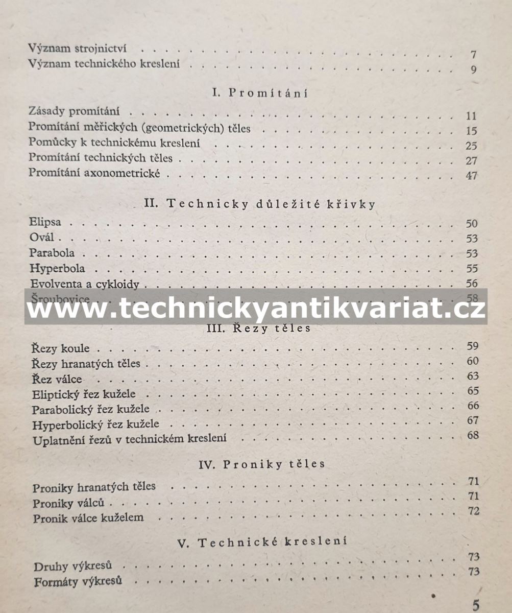 Strojnictví I. technické kreslení - Drbal, Halada, Novák, Šimůnek (1957)