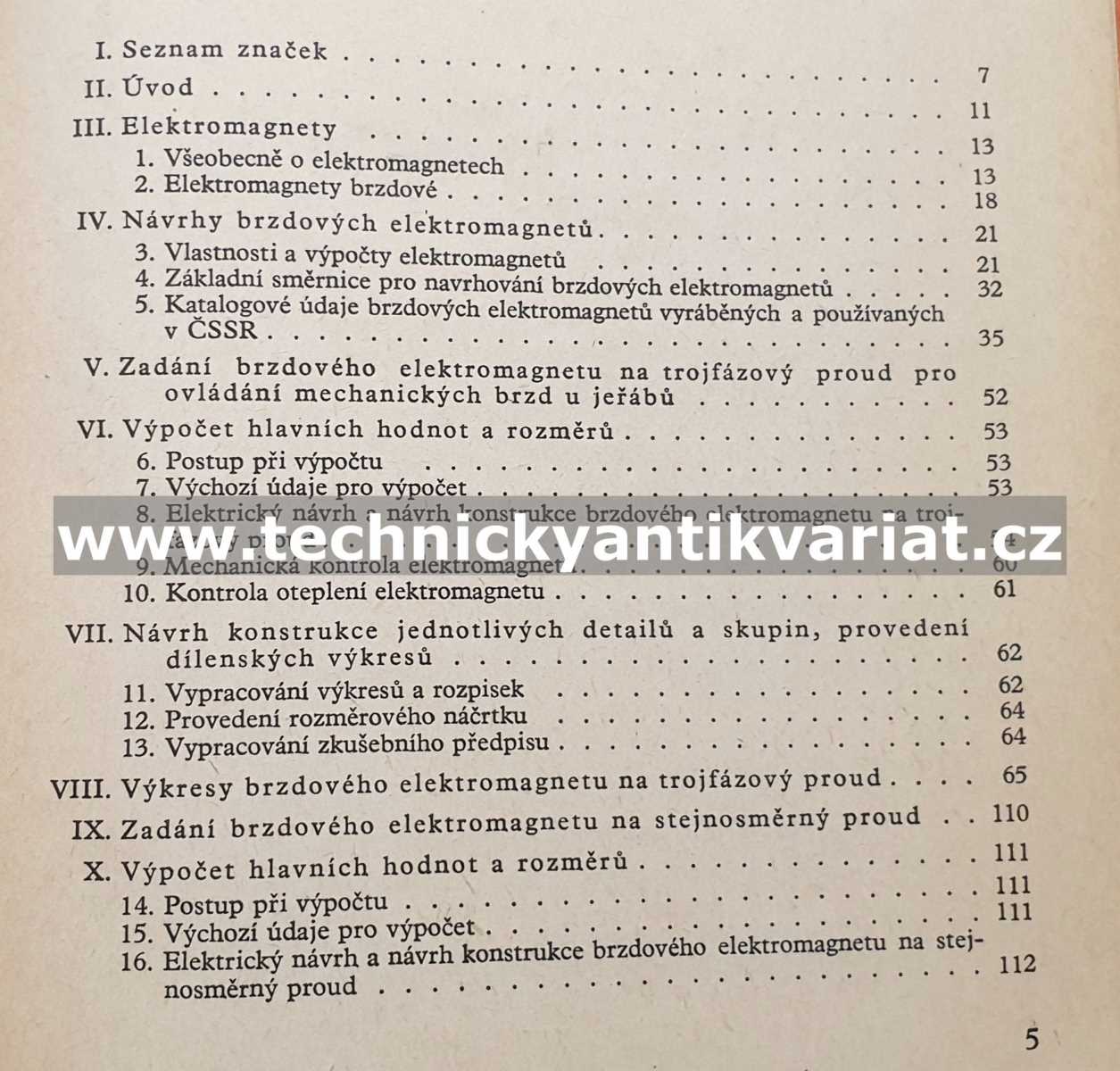 Návrh brzdových elektromagnetů - Rudolf Musil (1963)