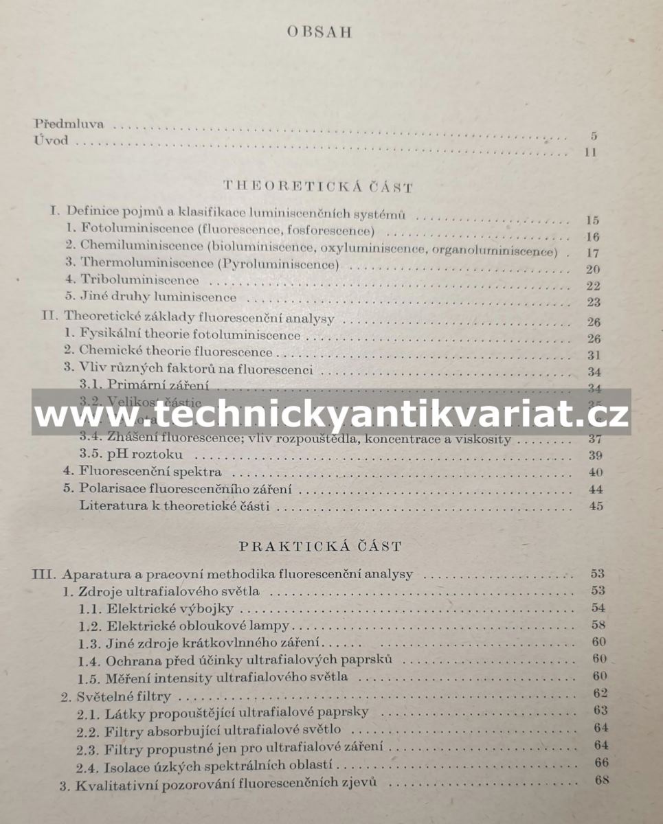 Luminiscenční analysa - Záviš Holzbecher (1957)