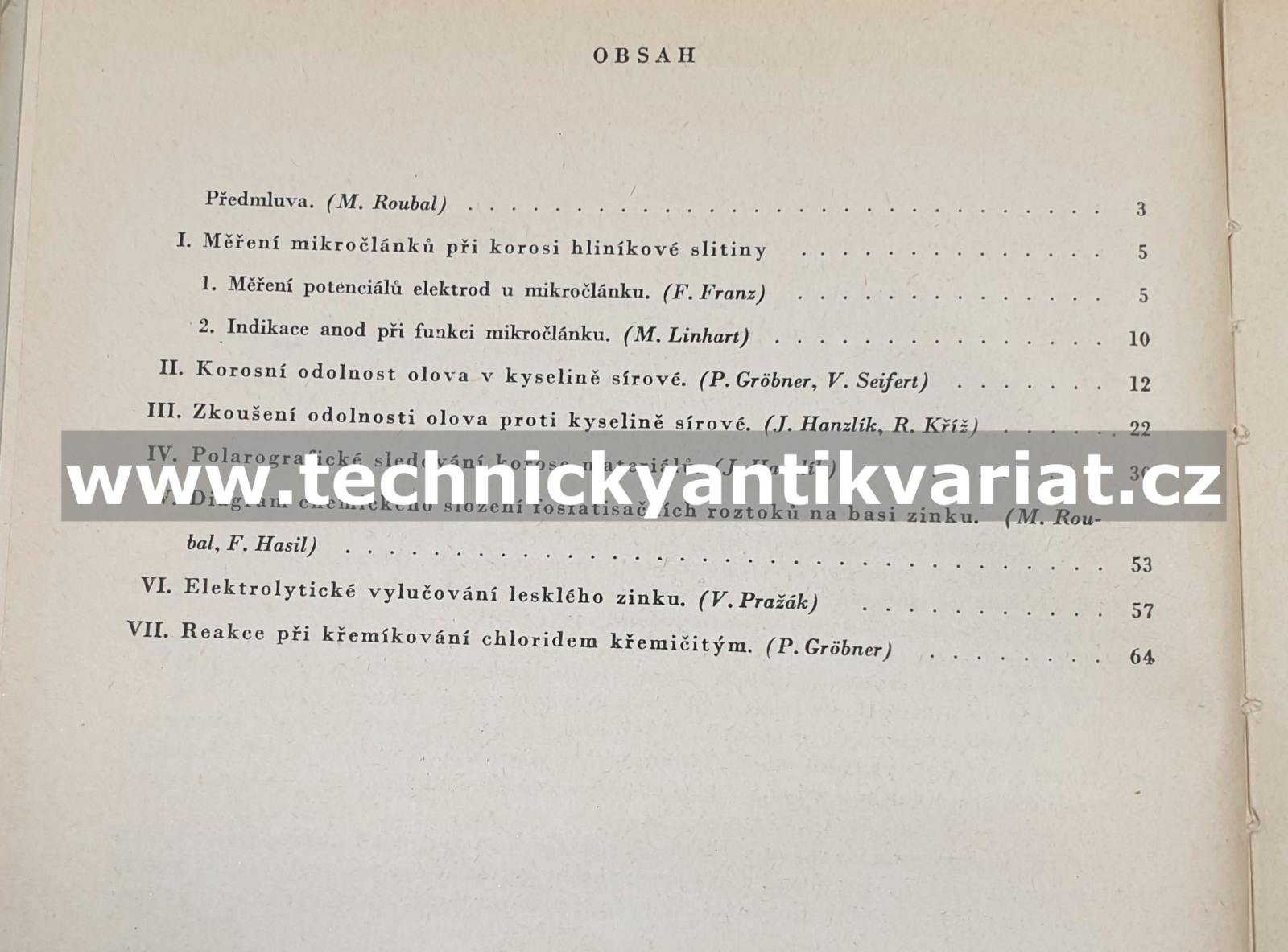Korose a ochrana proti korosi - vybrané práce (1952)