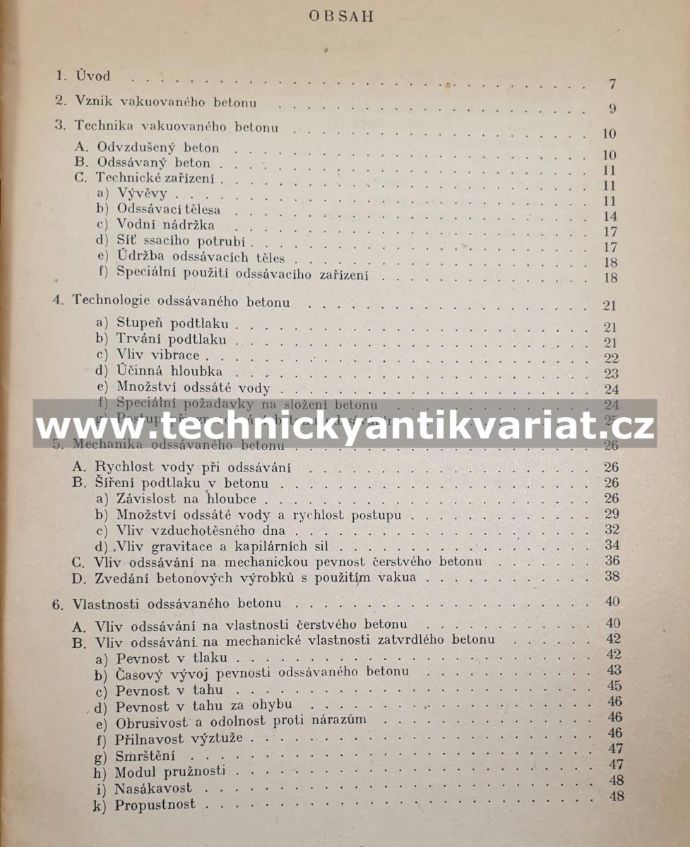 Vakuovaný beton - Oldřich Valenta (1953)