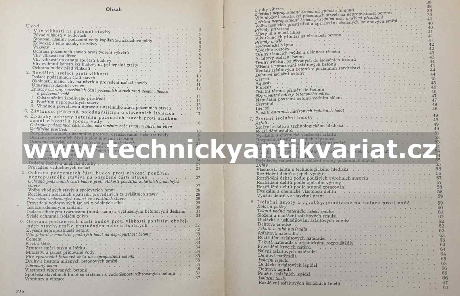 Isolace pozemních staveb - Antonín Skrbek (1952)