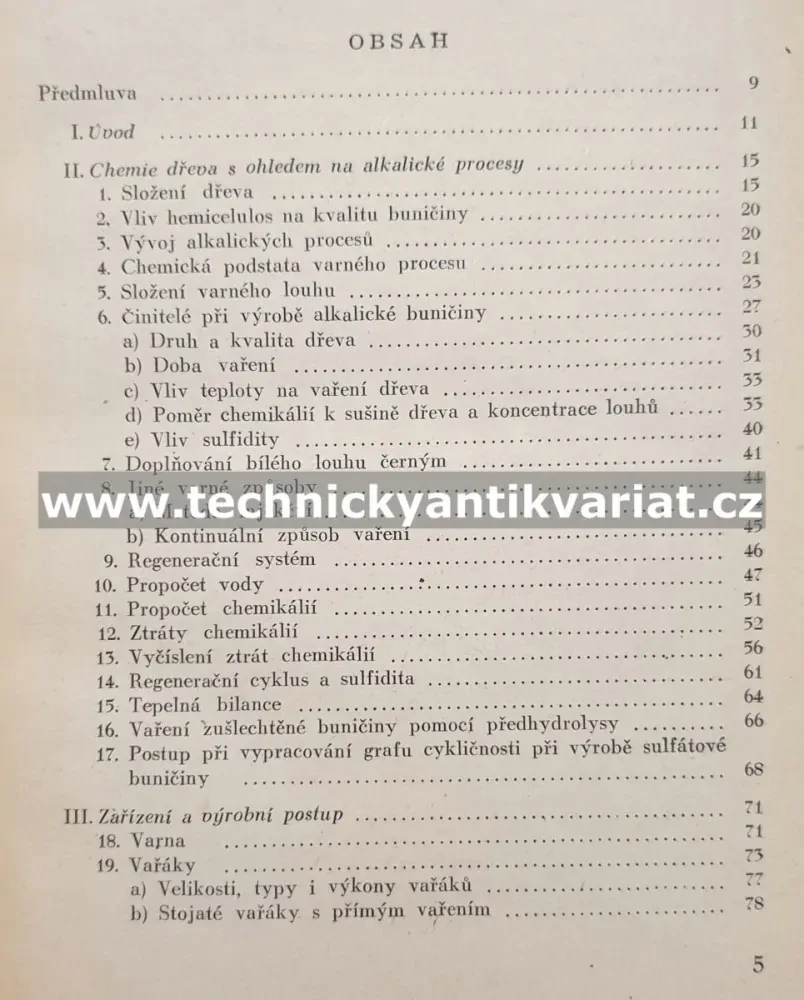 Výroba sulfátové buničiny - V. Topinka, V. Rubeš (1954)