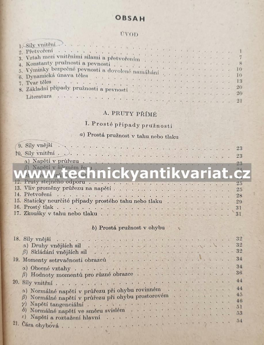 Nauka o pružnosti a pevnosti 3 Bažant, Nedoma, Spála (1955)