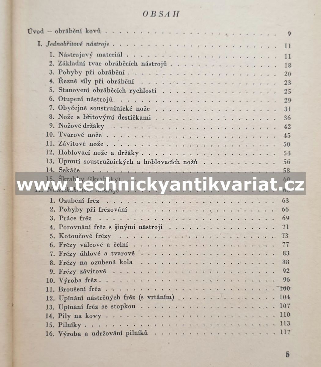 Technologie II. Obrábění kovů - Josef Huka (1954)
