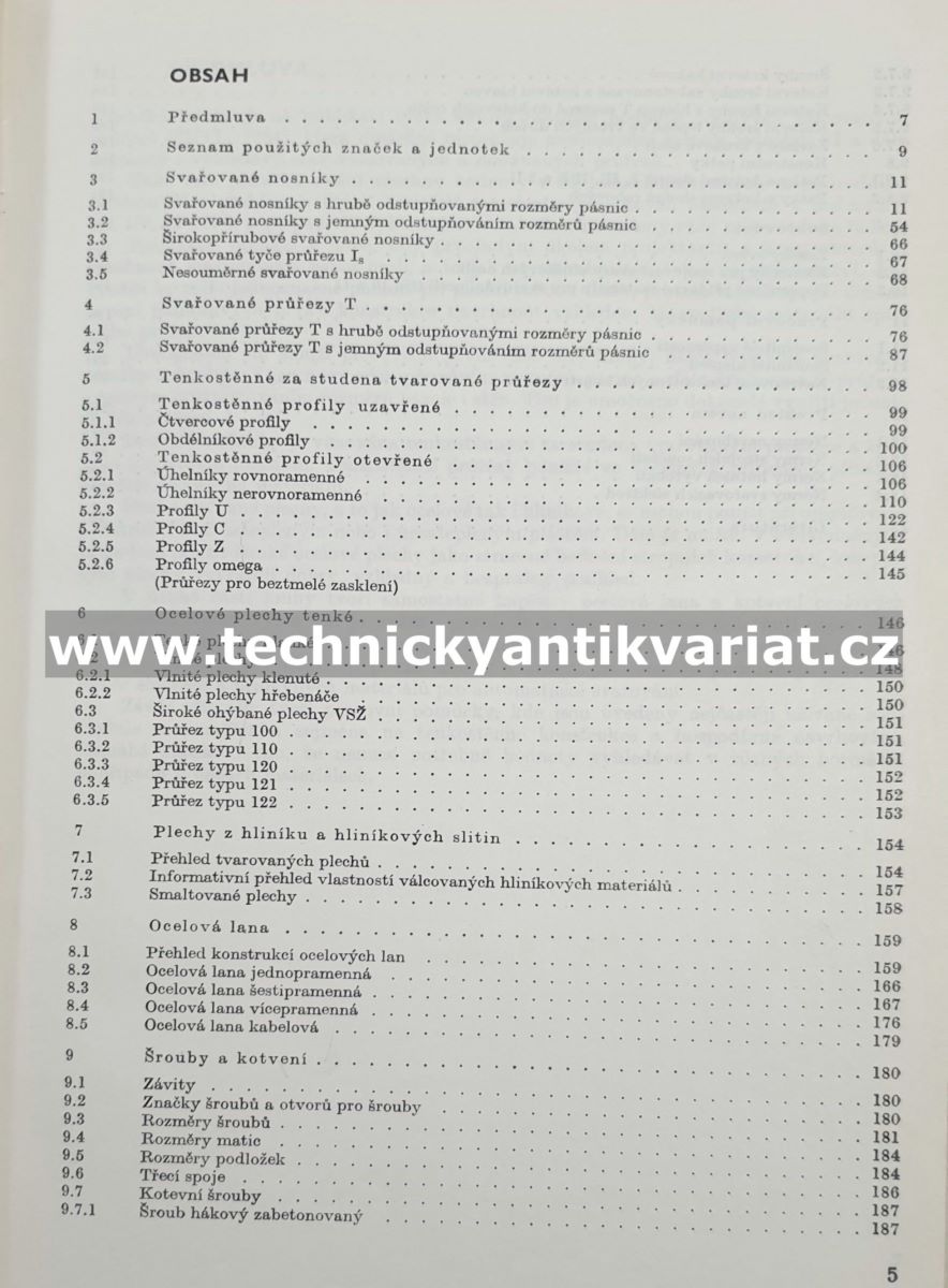 Statické hodnoty kovových konstrukčních prvků - Fuchs, Rec, Šefl (1985)