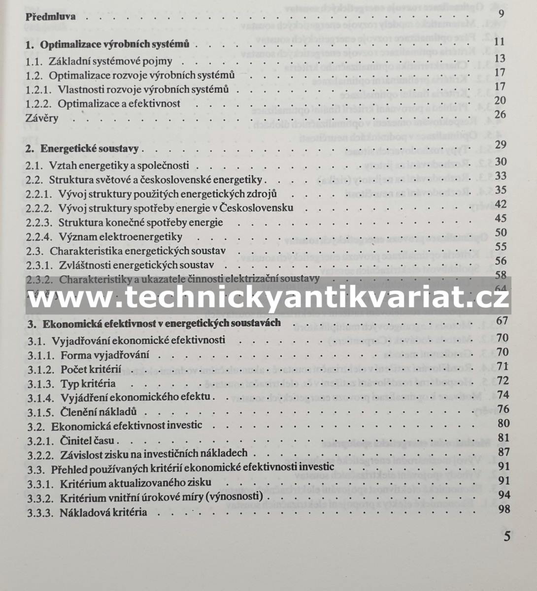 Optimalizace v energetických soustavách - Jiří Klíma (1985)