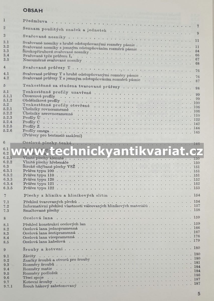 Statické hodnoty kovových konstrukčních prvků - Fuchs, Rec, Šefl (1985)