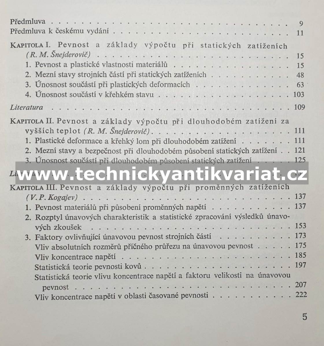 Únosnost a pevnost výpočty strojních součásti - Serensen, Kogajev, Šnejderovič (1967)