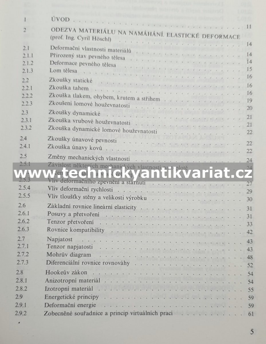 Pružnost a pevnost ve strojírenství - Němec, Dvořák, Hoschl (1989)