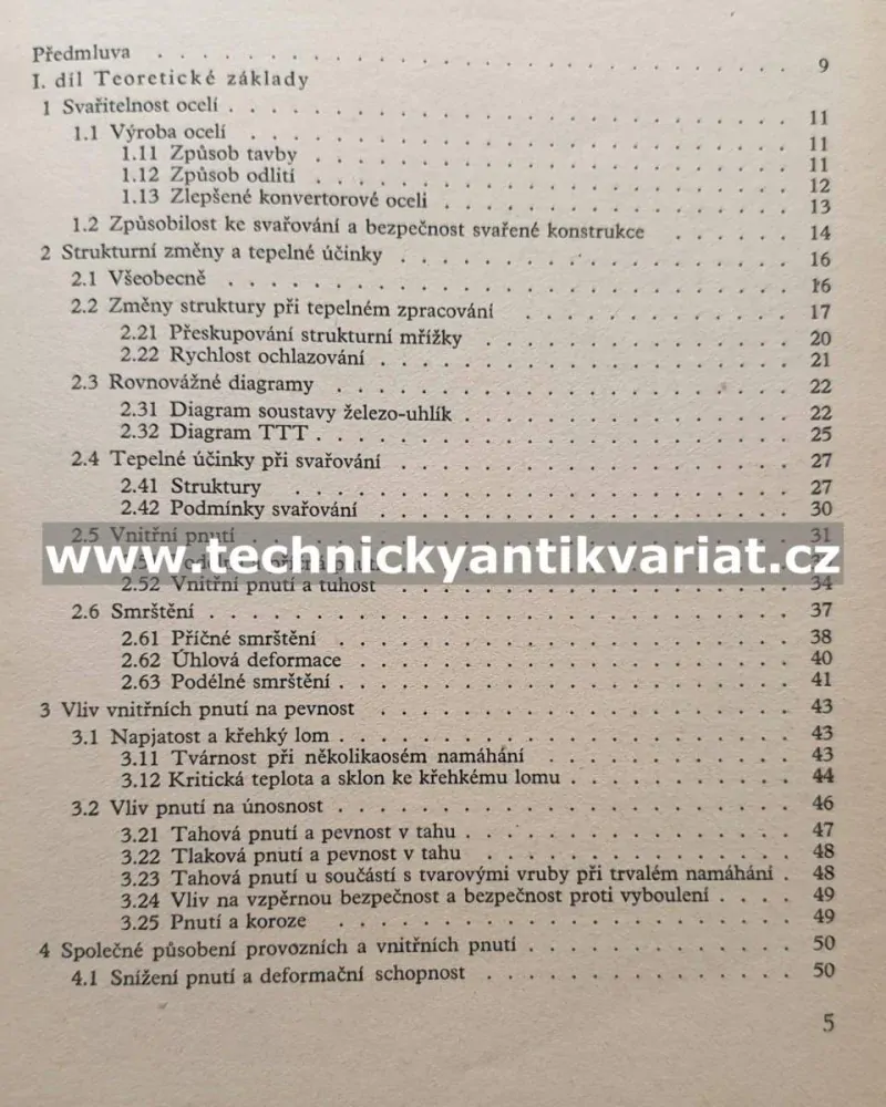 Deformace a pnutí ve svařovaných konstrukcích - Hánsch, Krebs (1964)
