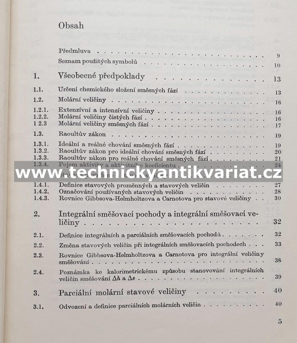 Úvod do termodynamiky směsných fází - W. Mannchen (1969)