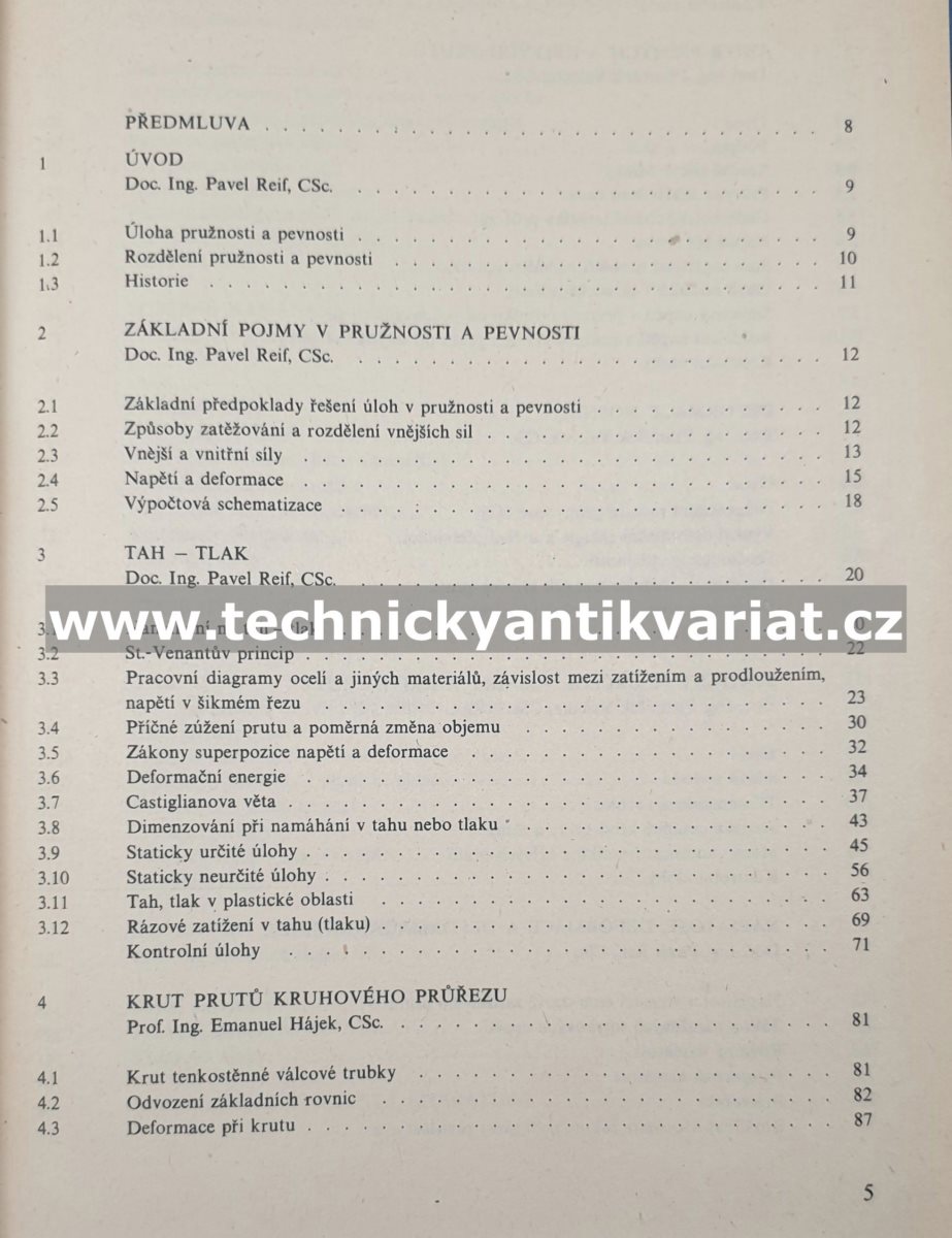 Pružnost a pevnost I. Hájek, Reif, Valenta (1988)