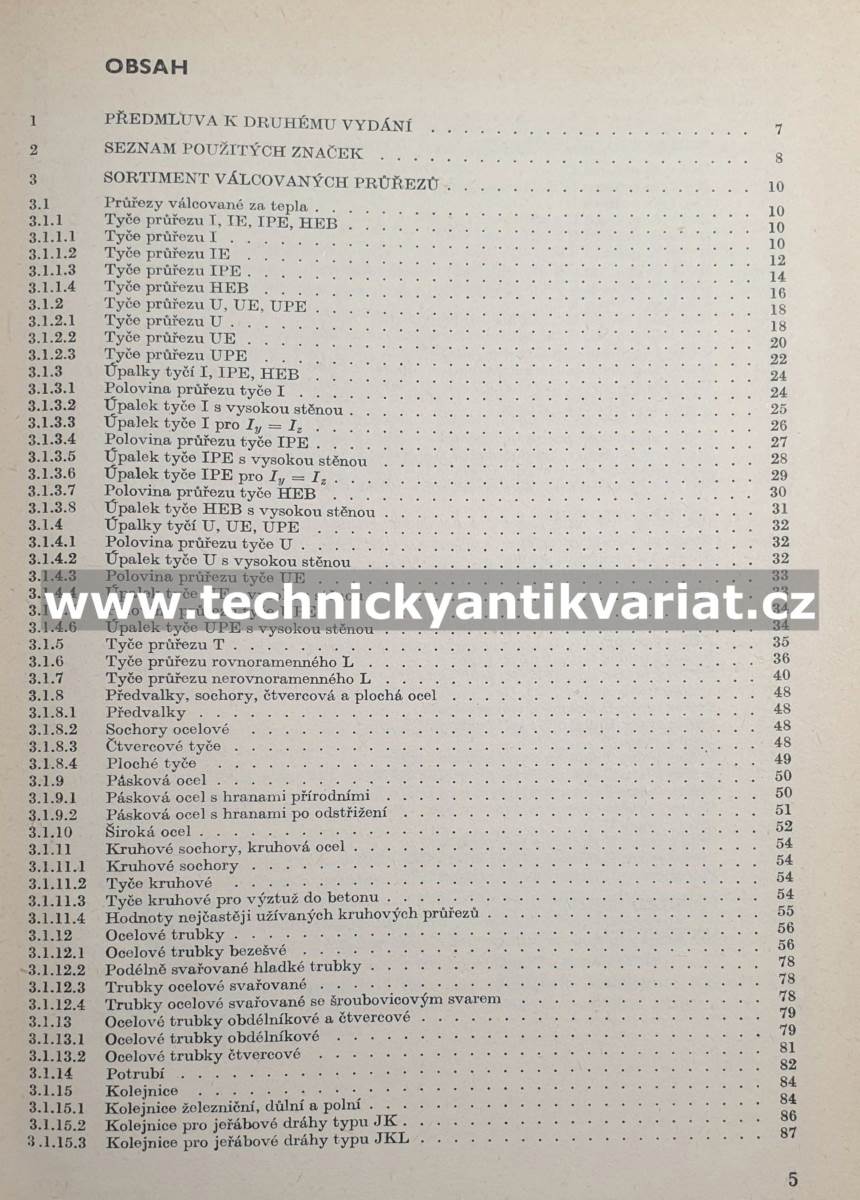 Statické hodnoty kovových konstrukčních prvků - Fuchs, Rec, Šefl (1989)