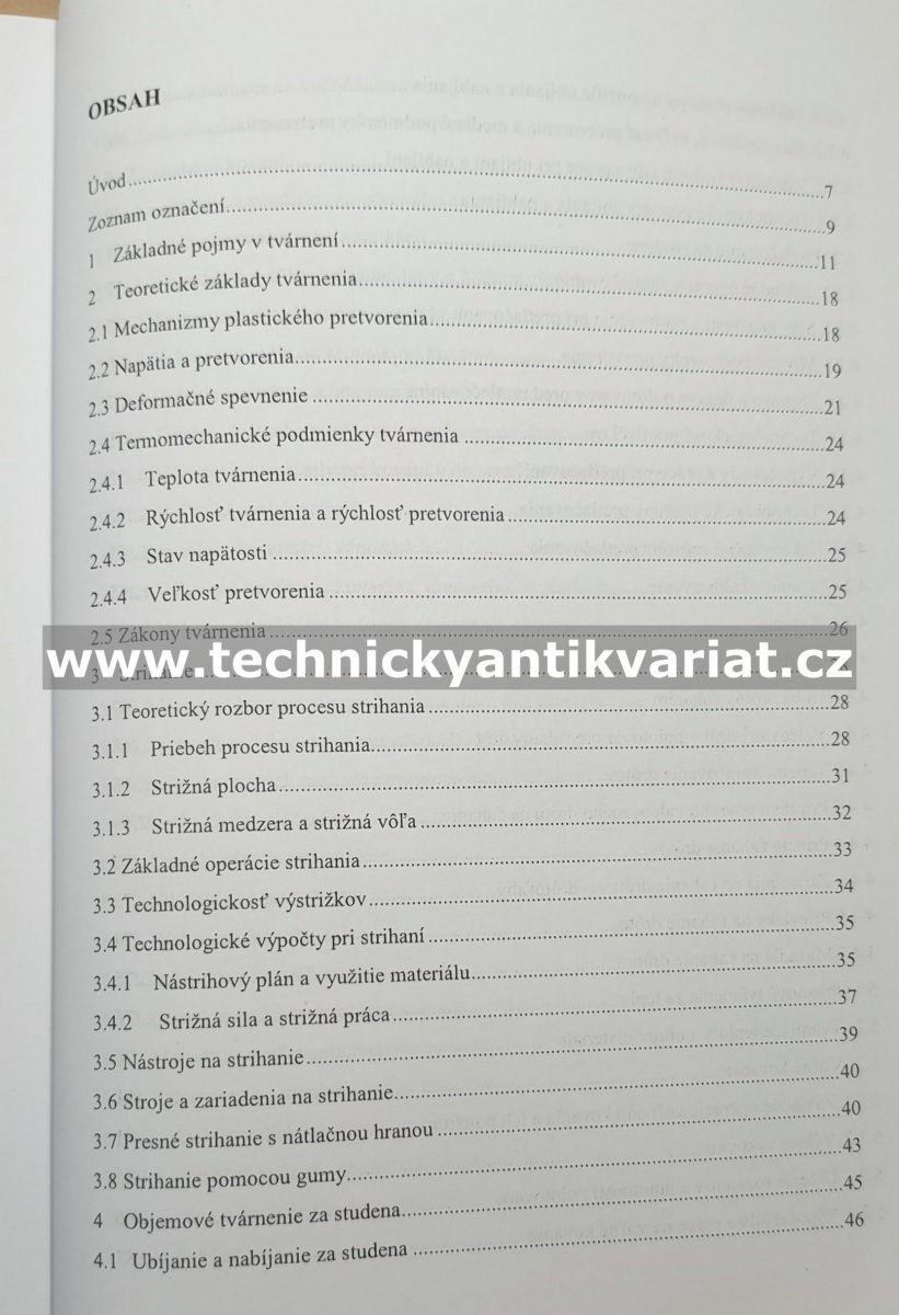 Technologia tvárnenia - Bača, Bílik, Titel (2010)