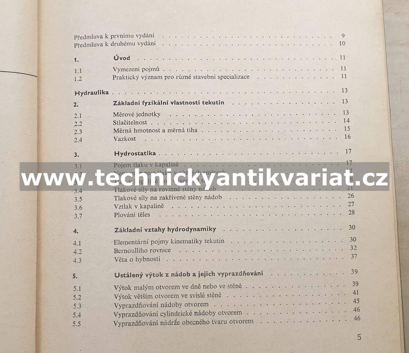 Základy hydrauliky a hydrologie pro inženýrské konstrukce a dopravní stavby (1971)