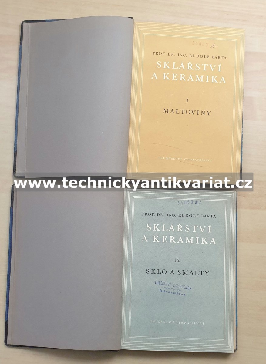 Sklářství a keramika I,II,III,IV - Rudolf Bárta (1952)