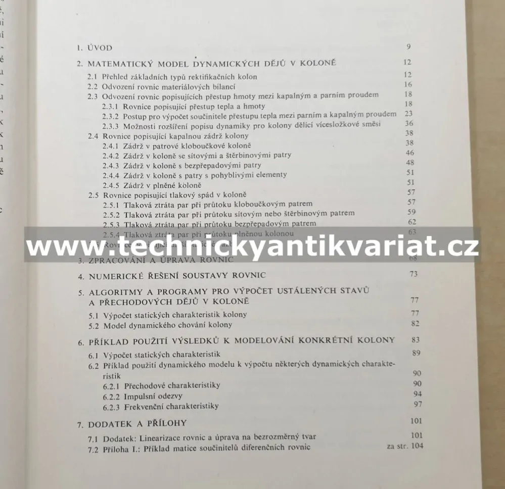 Dynamika rektifikačních kolon - Jiří Závorka (1978)
