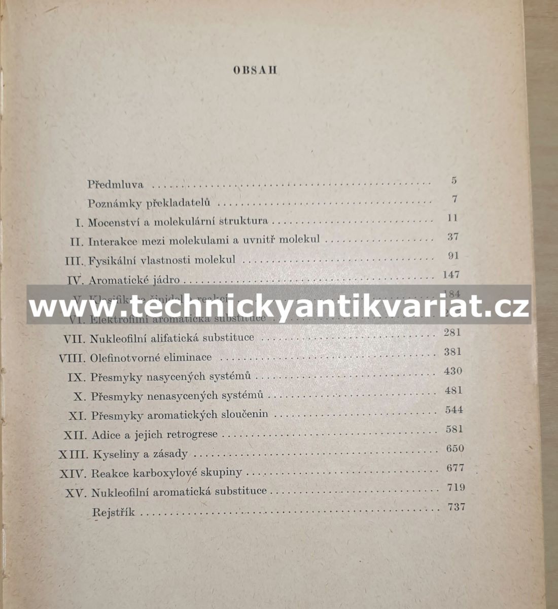 Otázky struktury a mechanismu v organické chemii - C.K.Ingold (1957)