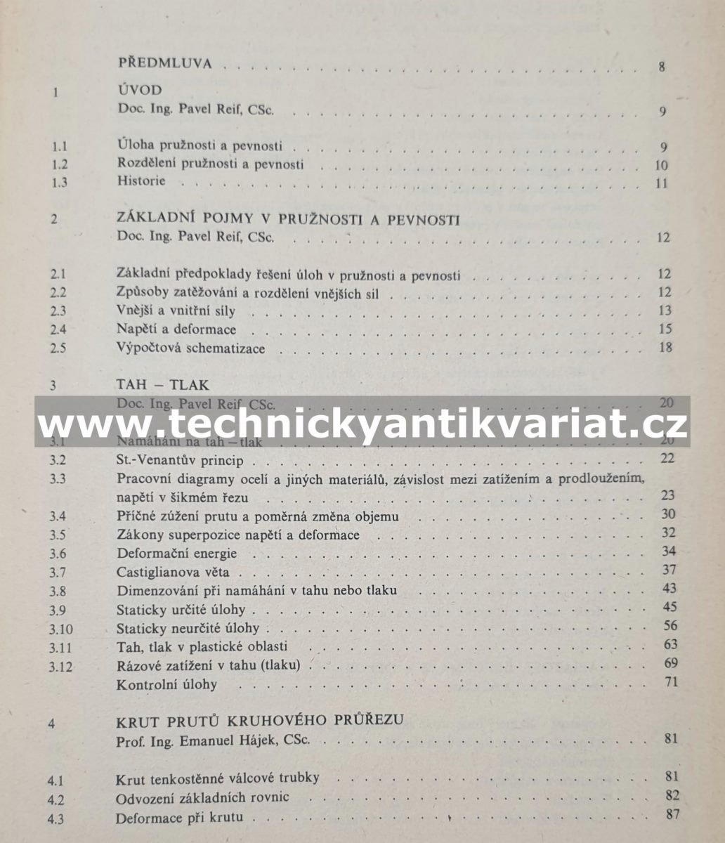 Pružnost a pevnost I. Hájek, Reif, Valenta (1988)