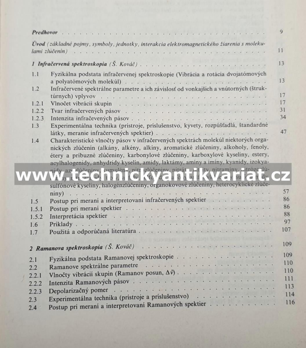 Metody kontroly technologických procesov. Spektrálne metody v organickej chémii a technologii - Kovač, Ilavský, Leško (1987)