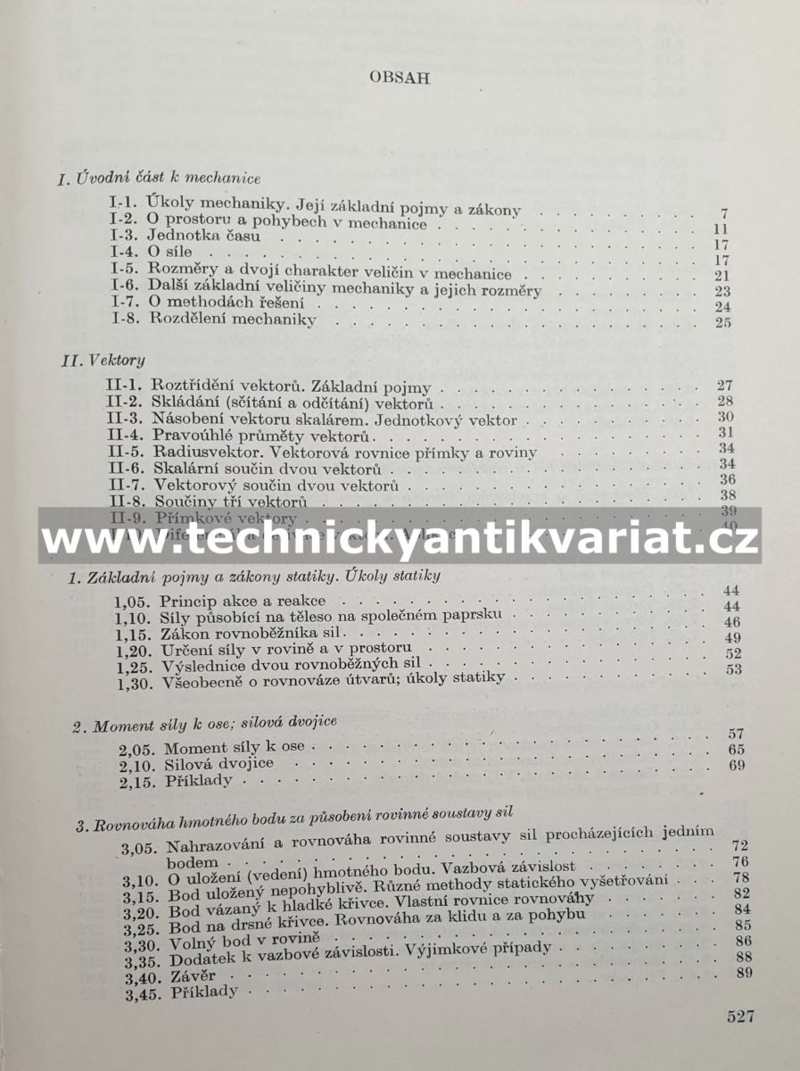 Technická mechanika I. Statika - Josef Šrejtr (1957)