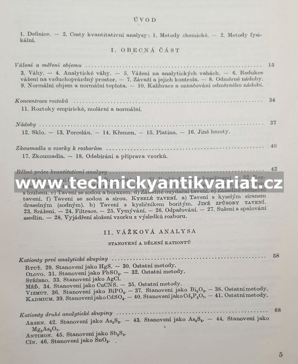 Kvantitativní analysa - Oldřich Tomíček (1958)