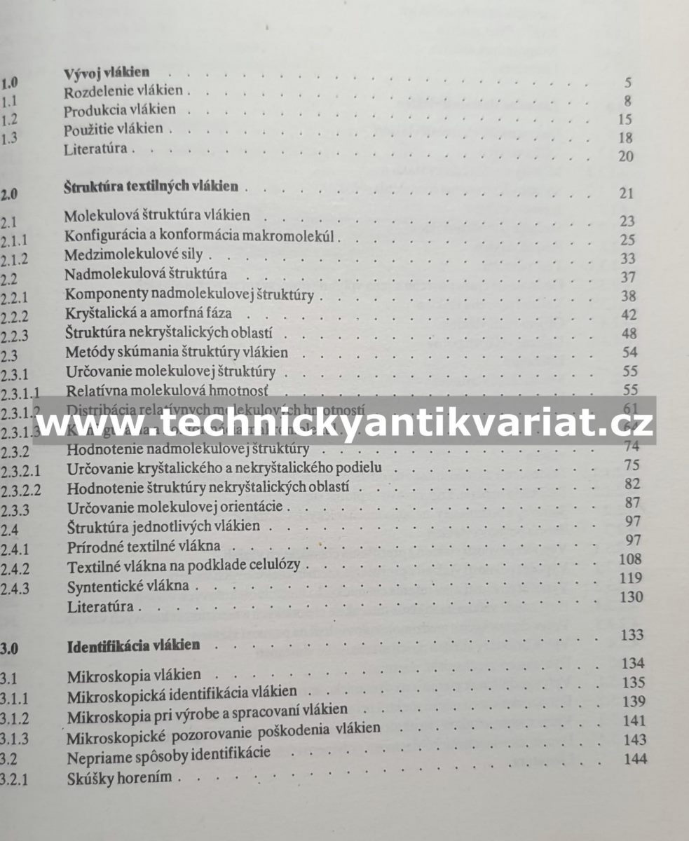 Vlastnosti textilních vlákien - A. Blažej, Š.Šutá (1982)