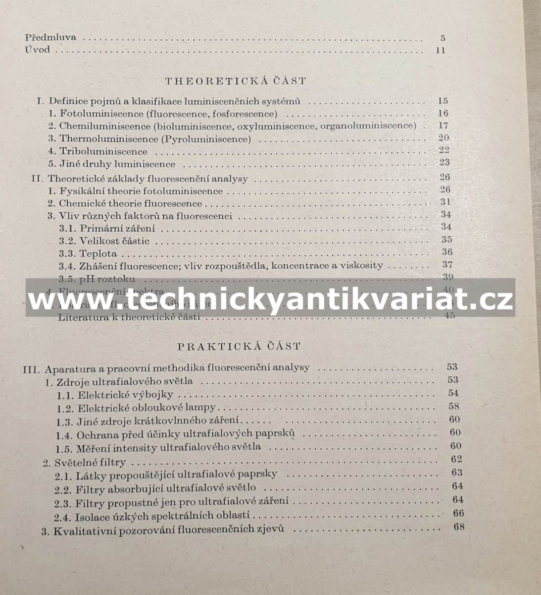 Luminiscenční analysa - Záviš Holzbecher (1957)