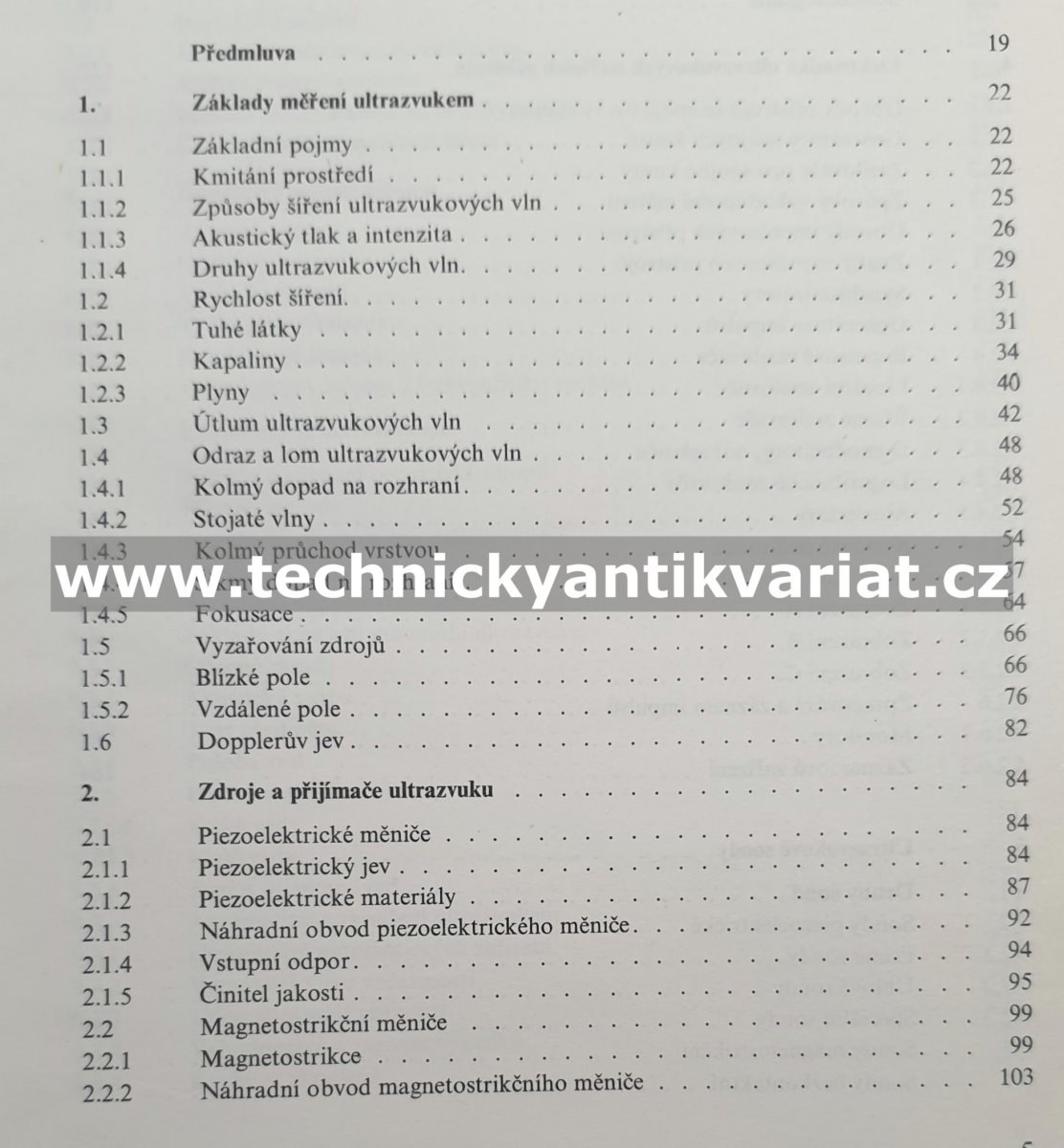 Ultrazvuk v měřicí technice - Jaroslav Obraz (1984)