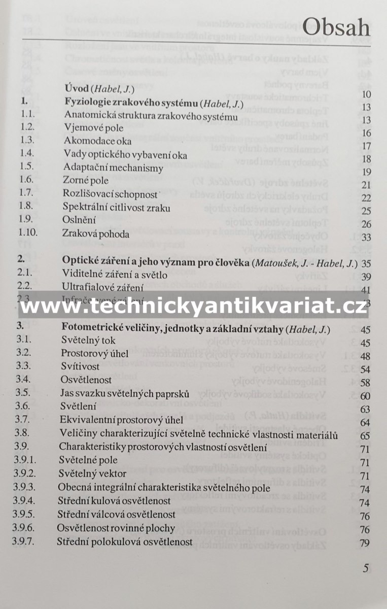 Světelná technika a osvětlování - Jiří Hábel (1995)