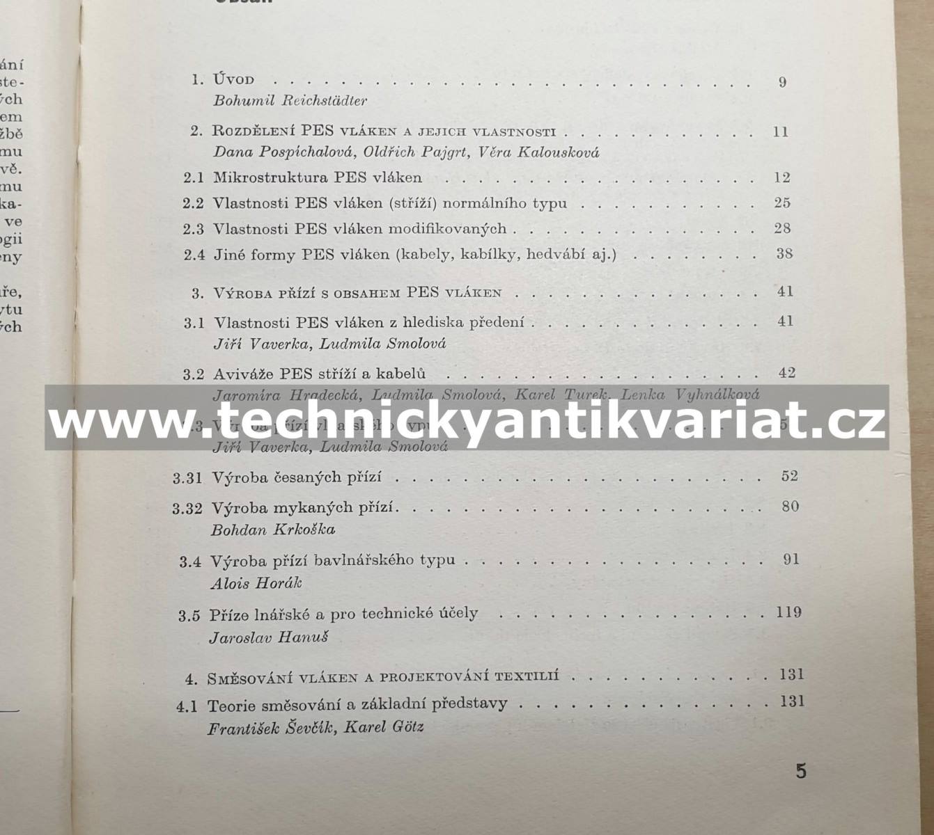 Polyesterová vlákna - Pajgrt, Reichstadter (1973)
