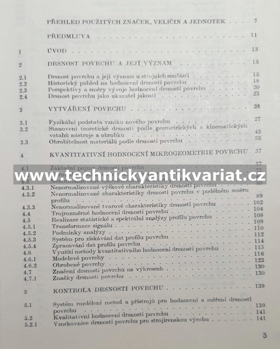 Drsnost povrchu - Bumbálek, Odvody, Obšťádal (1989)