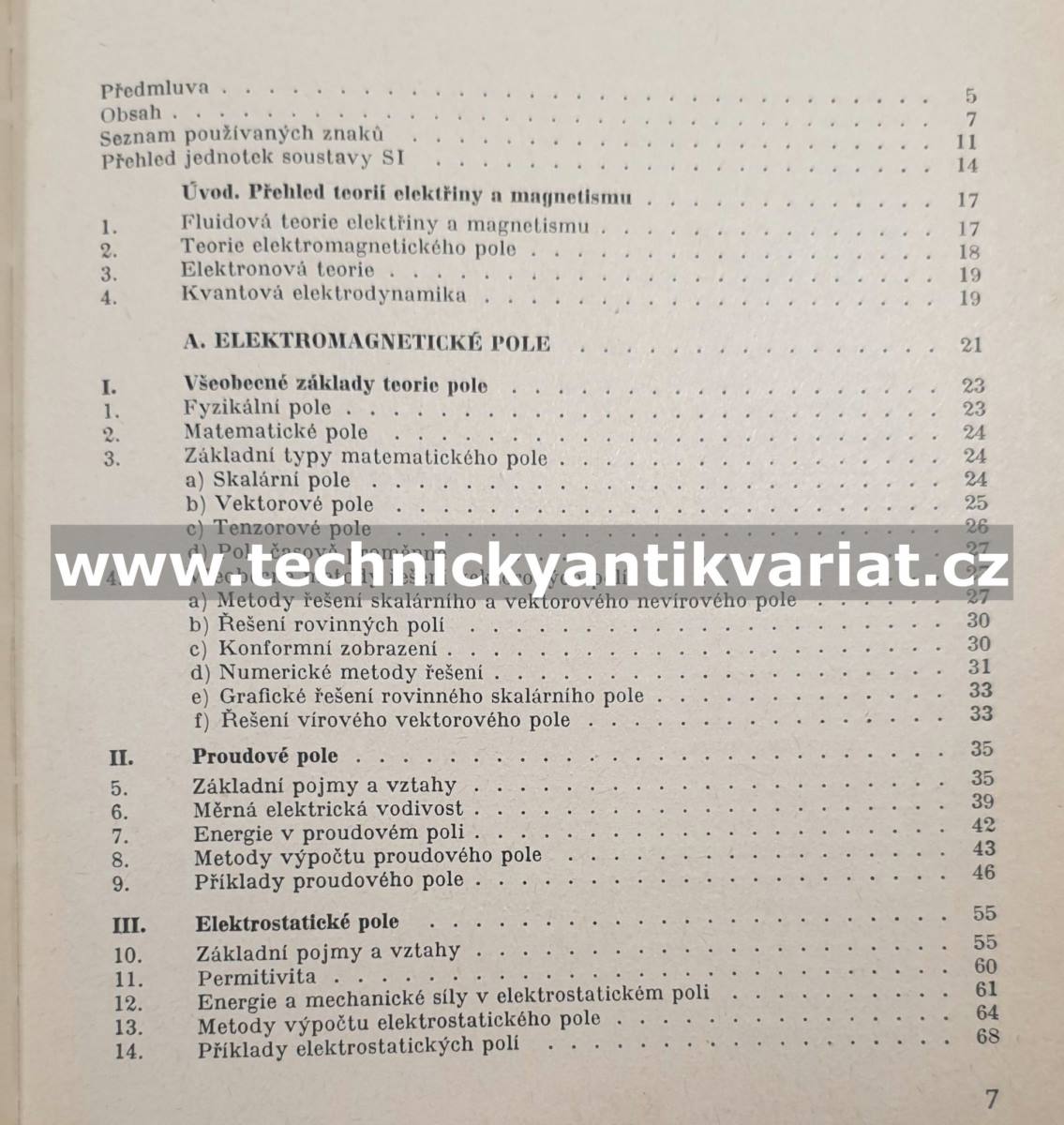 Elektrotechnika I. fyzikální základy, část 1 - Hlávka (1968)