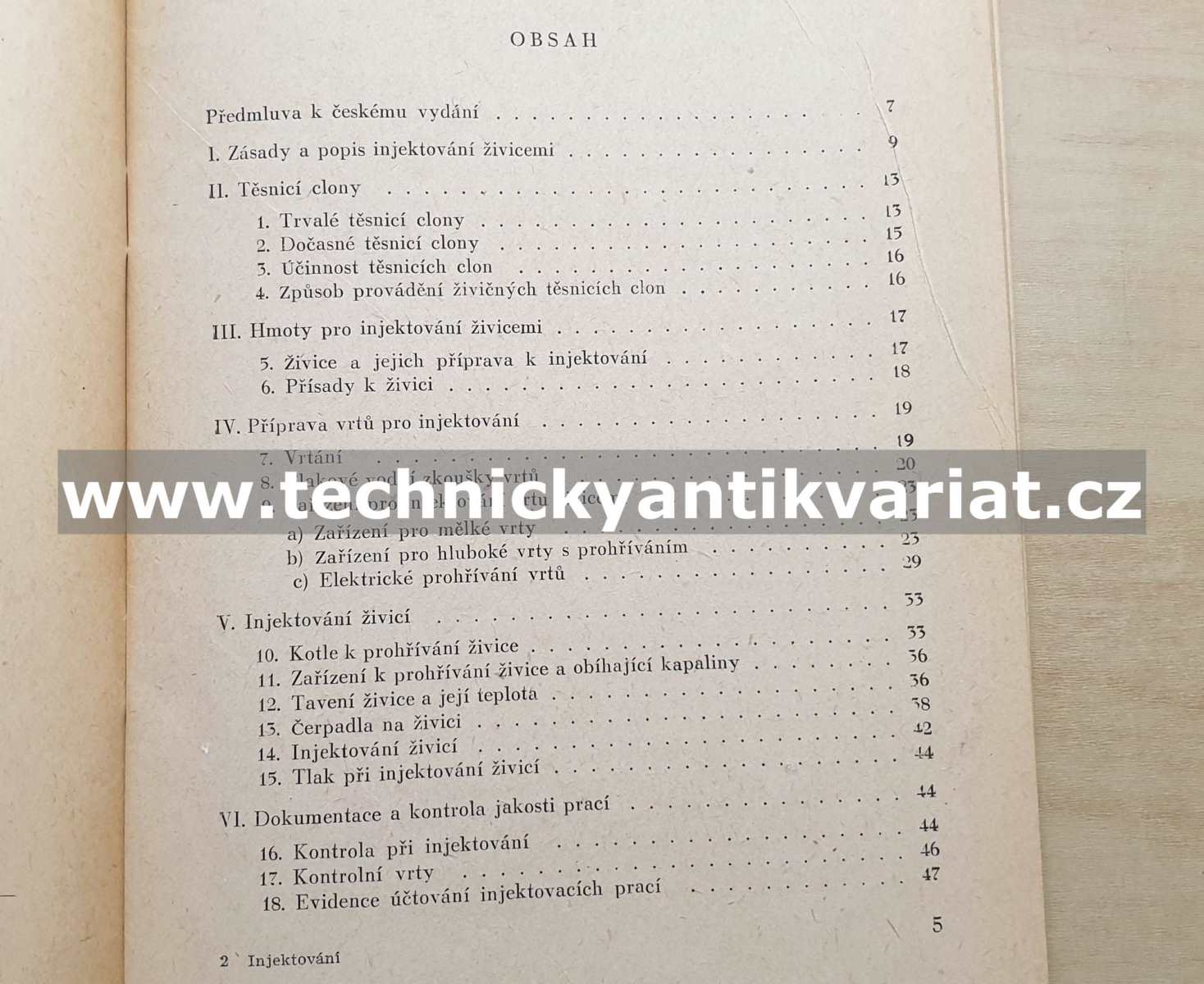 Injektování horkými živicemi ve vodní stavitelství - Kniss, Koltunov (1954)