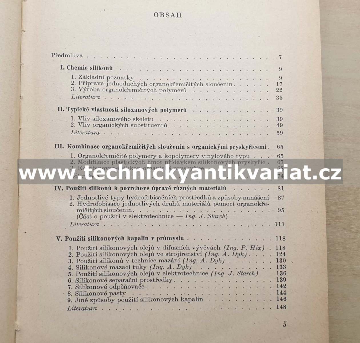 Technické použití silikonu - Bažant, Chvalovský, Rathouský (1959)