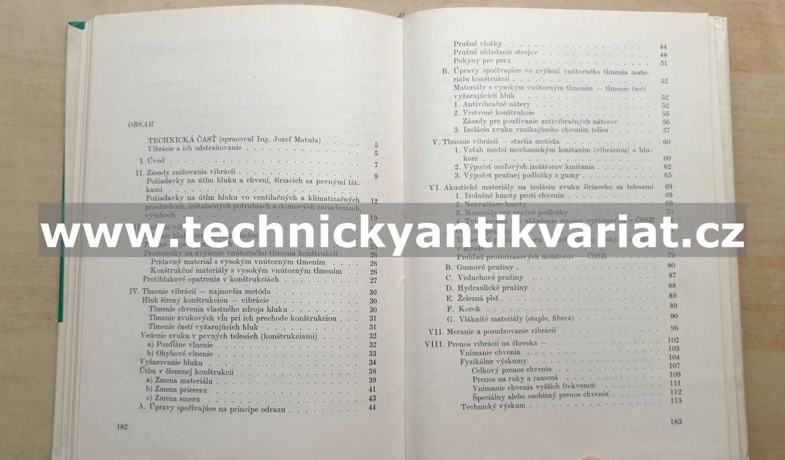Vibrácie na pracoviskách - Matula, Kubík (1971)