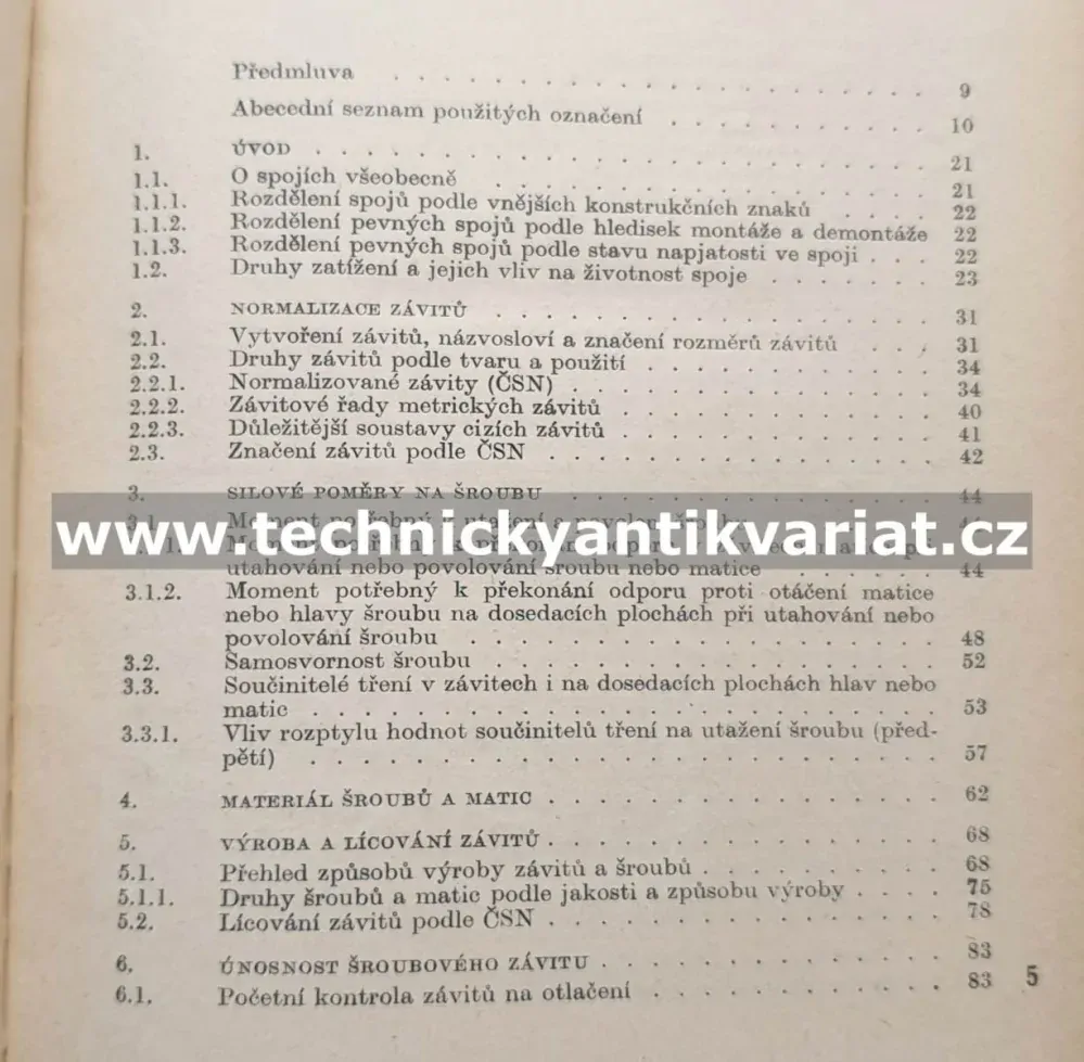 Závitová a šroubová spojení - František Pospíšil (1968)
