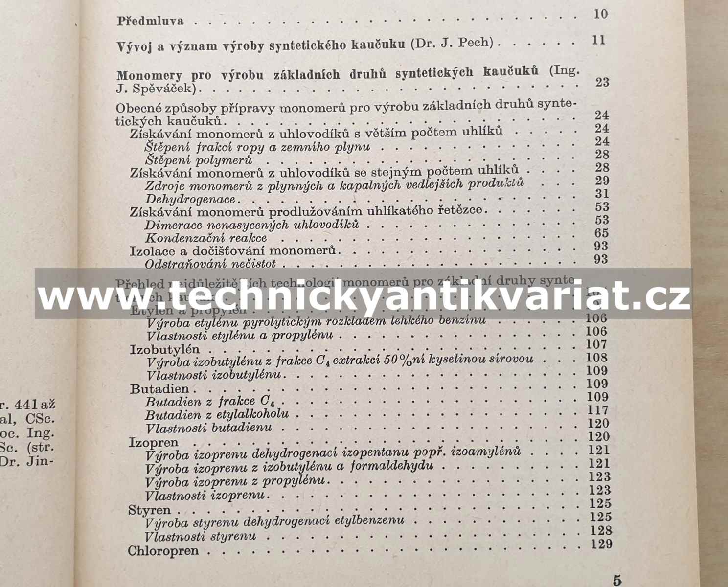 Syntetický kaučuk - J. Pech (1971)