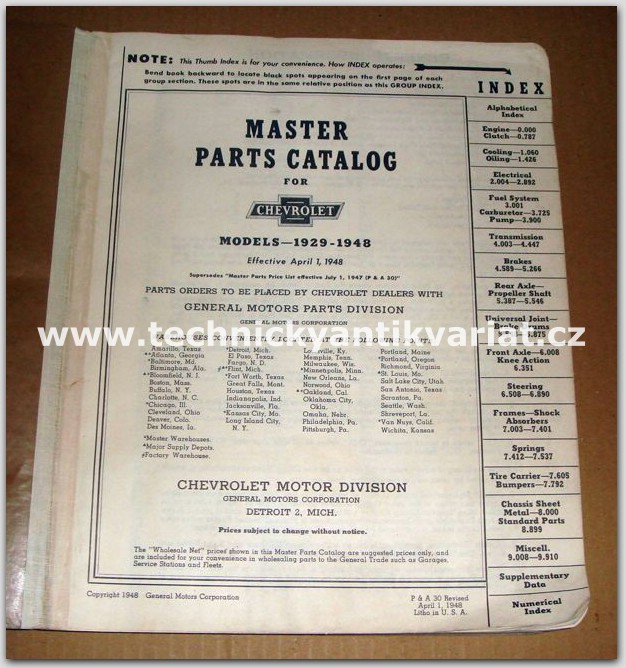 Chevrolet 1929 - 1948 