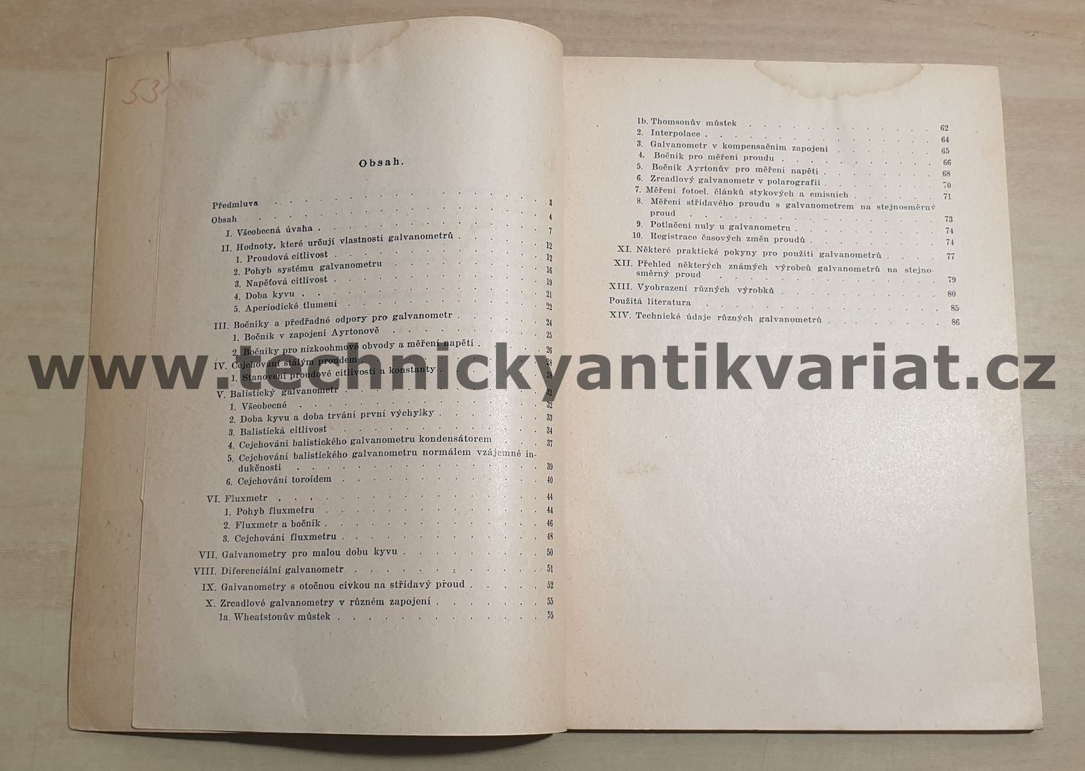 Zrcadlové galvanometry - Bedřich Frohlich (1950)