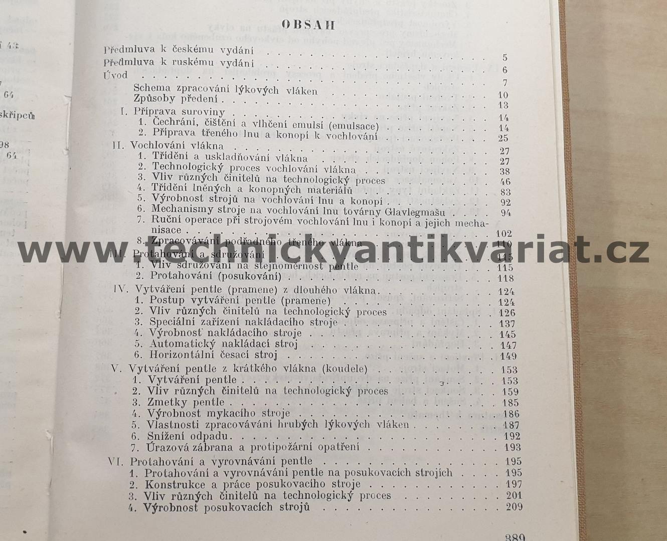 Spřádání lýkových vláken - Fiňagin, Ginzburg, Semenov (1953)