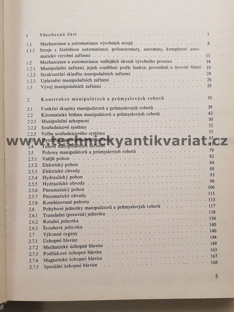 Mechanismy manipulátorů a průmyslových robotů - R. Matička, J. Talácko (1980)