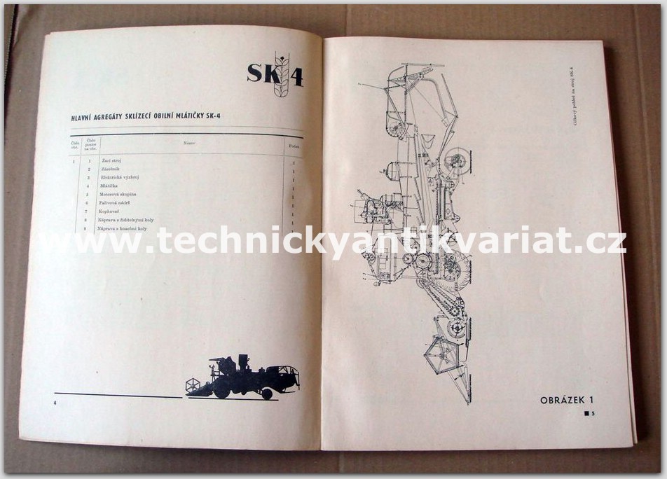 Samohybná sklízecí mlátička SK 4 