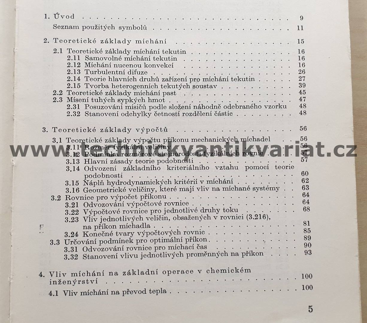 Míchání v chemickém průmyslu - Z.Štěrbáček, P.Tausk (1959)