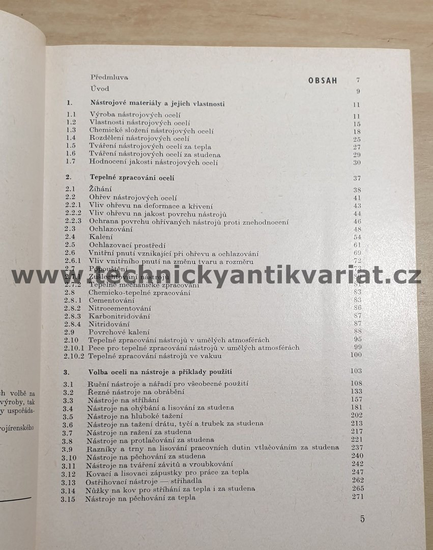 Nástrojové materiály a tepelné zpracování nástrojů - Morávek, Babrovský (1975)