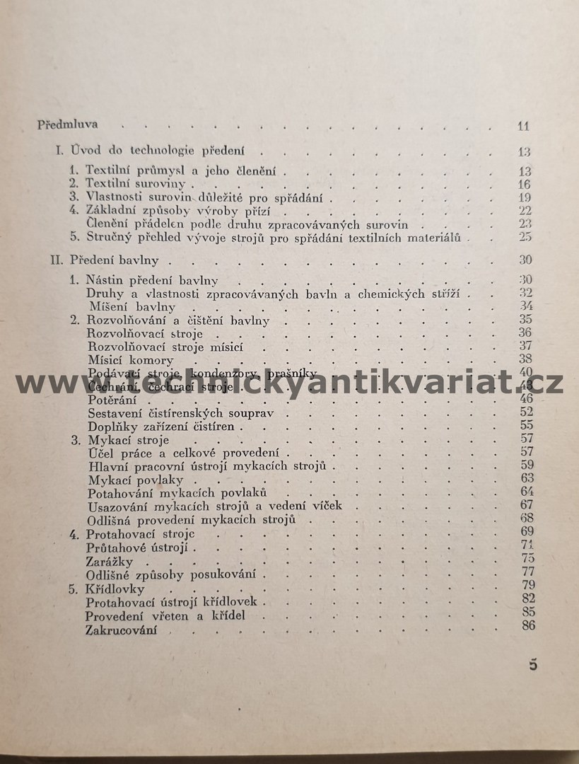 Technologie přádelnictví (1963)